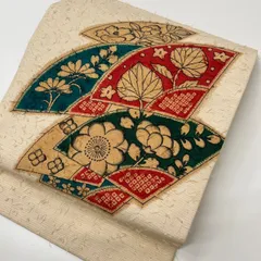 作家物 名古屋帯 大髭紬 辻ヶ花の染め 九寸 MA-1338