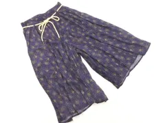 earth music&ecology アースミュージック＆エコロジー 総柄 フレア パンツ sizeF/紺 ■■ レディース