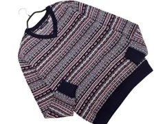 RAGEBLUE レイジブルー ウール混 ニット セーター sizeL/紺 ◇■ メンズ