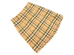 Heather ヘザー チェック Aライン 台形 スカート sizeM/ベージュ ◇■ レディース