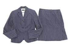 Paul Smith ポールスミス ストライプ セットアップ ジャケット スカート スーツ size38/紺 ■■ レディース