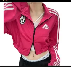 ヴィンテージ adidas アディダス クロップド ジップアップ Tシャツ