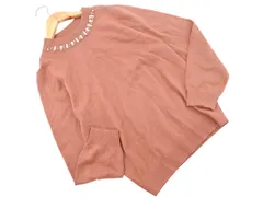 earth music&ecology アースミュージック＆エコロジー ビジュー ニット セーター sizeM/ピンク ◇■ レディース