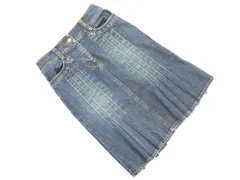 KUMIKYOKU 組曲 プリーツ デニムスカート size1/紺 ■■ レディース