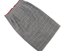 31 Sons de mode トランテアンソンドゥモード ウール混 グレンチェック タック タイト スカート size36/グレー ◇■ レディース