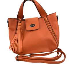 186001 現状品 FIRANO フィラノ ハンド ショルダー 2wayバッグ オレンジ レディース