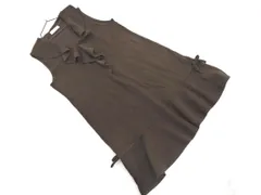 GALLERY VISCONTI ギャラリービスコンティ ウール混 フリル ノースリーブ ワンピース size3/ダークブラウン ◇■ レディース