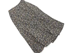 BABYLONE バビロン 花柄 ロング スカート size36/黒 ■■ レディース
