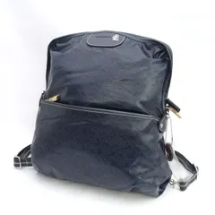 PELLE BORSA  / ペレボルサ ◆リュック/リュックサック/ナイロン/総柄/ネイビー/タグ付き 【バッグ/バック/BAG/鞄/カバン】 レディースファッション【未使用】 