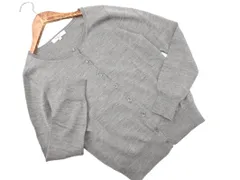 NATURAL BEAUTY BASIC ナチュラルビューティーベーシック ウール100% ニット カーディガン sizeS/グレー ◇■ レディース