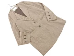 who's who Chico フーズフーチコ チェック ジャケット sizeF/茶 ◇■ レディース