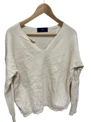 Z1616SHIPS シップス　Vネックセーター　ニット　ベージュ　レディース　サイズフリー