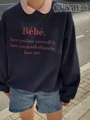 数量限定【英字ロゴプリントスウェット】 トレーナー レディース カジュアル 秋服 ゆるだぼ ロゴスウェット レディーストップス 英字プリントトレーナー ゆるだぼスウェット 秋服カジュアル デイリーウェア 大人可愛い 韓国カジュアル ロゴデザイン シンプルコーデ