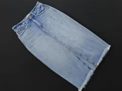 ZARA ザラ USED加工 ダメージ加工 タイト デニムスカート sizeXS/水色 ■■ レディース