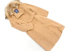 ROPE ロペ アンゴラ混 ファー ロング コート size7AR/キャメル ◇■ レディース