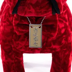 【金華山ぬいぐるみ用ネックレス】くまちゃん、ブルドッグのワンポイントに♪(交通安全ゴールド)