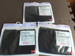53d1★新品未使用♪ユニクロ ショーツ ジャストウエストL ブラック 3枚セット！