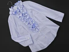 新品 NARACAMICIE ナラカミーチェ ギャザーフリル ブラウス シャツ size0/水色 ■◇◎レディース