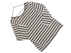 Le minor ルミノア ボーダー カットソー size1/茶ｘ白 ◇■ レディース