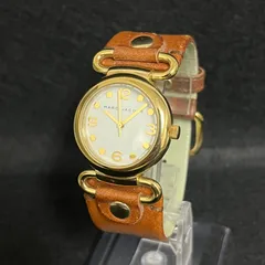 【稼働品】 MARC JACOBS MBM8521 ホワイト＆ゴールド レディース 腕時計 クォーツ 電池交換済  マークジェイコブス