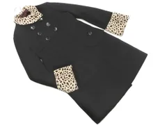 MINIMUM ミニマム フェイクファー ウール混 2WAY コート size2/黒 ◇■ レディース