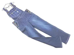 Lee リー デニム調 USED加工 サロペット オーバーオール sizeS/青 ■■ レディース