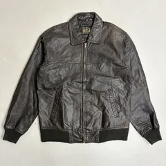 ◆ DELUXE デラックス レザージャケット 本革 アウター リブ袖 ライダース 古着 牛革 ダークブラウン サイズ不明 メンズ 0.77kg