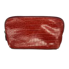 FURLA(フルラ) ポーチ - レッド ポーチ3点セット/型押し加工 レザー