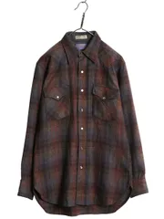 【お得なクーポン配布中!】 70s USA製 ★ ペンドルトン ウール ウエスタン シャツ メンズ M ヴィンテージ マルチカラー オンブレ チェック ポケット付き パールボタン