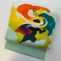 名古屋帯 正絹 塩瀬 染めの素敵なデザイン 九寸 MA-1381