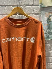 古着　ロンT オレンジ Carhartt カーハート L
