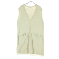 美品 JOURNAL STANDARD ジャーナルスタンダード 長袖 Vネック ベスト アイボリー レディース 古着