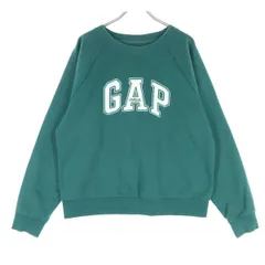 GAP ギャップ 英字 長袖 トレーナー XS グリーン スウェット メンズ 古着