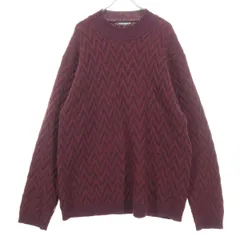 美品 HIDEAWAYS NICOLE ハイダウェイニコル 長袖 セーター 48 レッド メンズ 古着