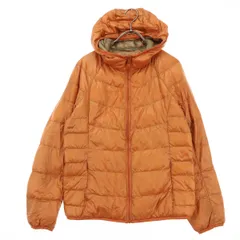 UNIQLO ユニクロ 長袖 中綿ジャケット M オレンジ フーディー レディース 古着