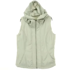 HIROKO KOSHINO ヒロココシノ ノースリーブ 中綿ベスト 40 ホワイト系 フーディー レディース 古着