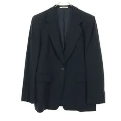 美品 Aquascutum アクアスキュータム 日本製 長袖 スーツジャケット 11 ブラック レディース 古着