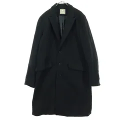 nano&co ナノアンドコー 長袖 チェスターコート L ブラック メンズ 古着