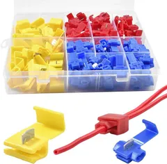 LEONTOOL 電気配線ブランチコネクタ 150個入り クイックスプライス電線コネクタ 配線コネクター 細線用 プロフェッショナル配線コネクターエレクトロタップキット (60個赤、60個青、30個黄)