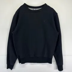 古着 チャンピオン Champion スウェット クルーネック トレーナー ワンポイントロゴ刺繍デザイン スポーツ S  ブラック メンズ