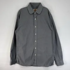 古着 ブルックスブラザーズ Brooks Brothers 長袖シャツ 丸襟 RED FLEECE S  ネイビー系 チェック メンズ