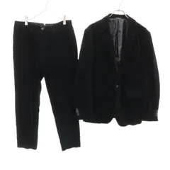 nano universe ナノユニバース コーデュロイ テーラードジャケット 上下 セットアップ M ブラック メンズ 古着