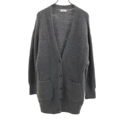 IENA イエナ 日本製 長袖 Vネック ニットカーディガン グレー レディース 古着