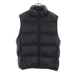 美品 UNIQLO ユニクロ ウルトラライト ダウンベスト M ブラック 収納袋付き メンズ 古着