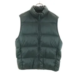 UNIQLO ユニクロ ウルトラライト ダウンベスト L 深緑 収納袋付き メンズ 古着