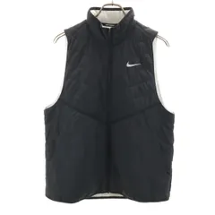 NIKE ナイキ ランニング 中綿ベスト L ブラック メンズ 古着