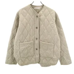 SENSE OF PLACE センスオブプレイス ノーカラー キルティングジャケット ONE SIZE グレージュ系 アーバンリサーチ 中綿 レディース 古着