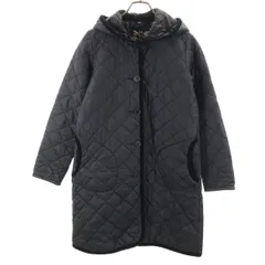 LAVENHAM ラベンハム キルティングコート 38 ブラック系 中綿 レディース 古着