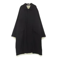GRAPHPAPER グラフペーパー 24SS GM241-10046 Wool Twill Washer Bal Collar Coat  ウールツイル ワッシャー バルカラー ステンカラー ロング コート ブラック系 2【中古】のサムネイル