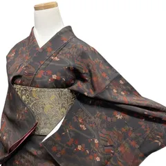 未着用　小紋　風景模様　流水　松竹梅　菖蒲　楓　着物　114b d ms